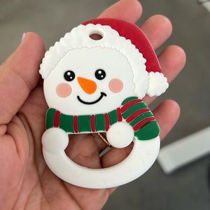100% Food Grade Silicone Snowman Teether